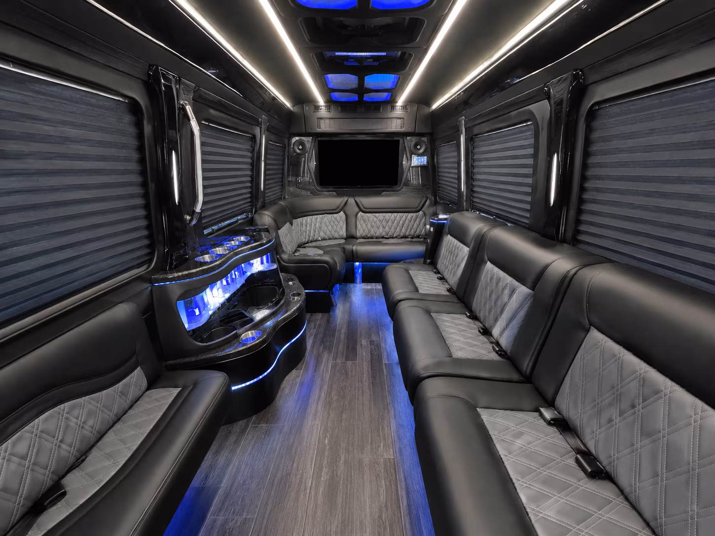 sparks 30 passenger party bus interior