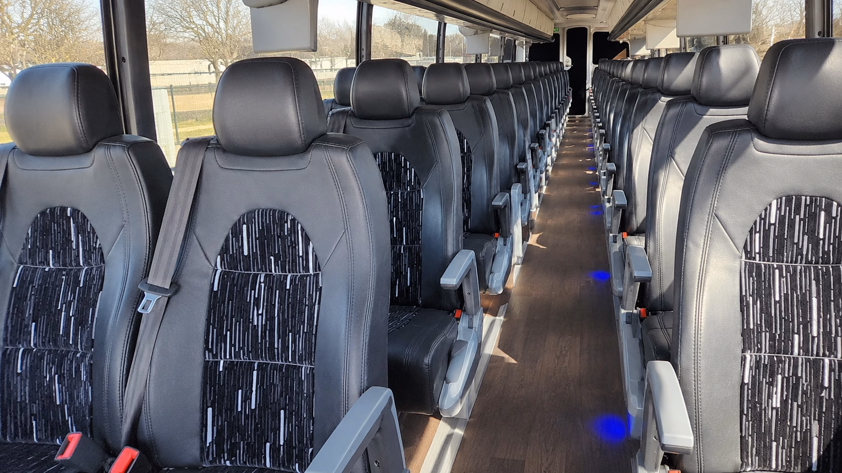 sparks charter bus interior